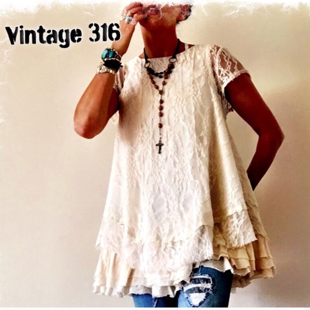 Handmade lace tunic